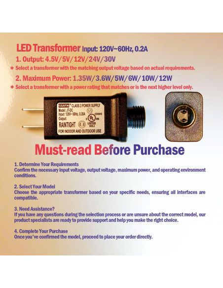 Adaptador de Luz LED 24V TYBEEU para Árbol de Navidad