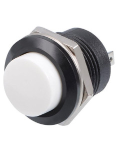 Botón Pulsador Momentáneo Blanco 16mm uxcell - 10 Piezas