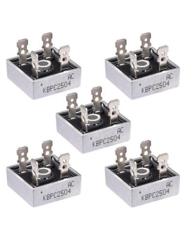 Diodo Rectificador Puente ALLECIN KBPC2504 25A 400V - Paquete de 5