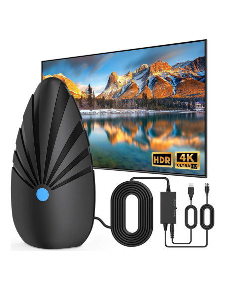 Antena de TV Digital Nogyzo 900+ Millas 4K HD VHF UHF