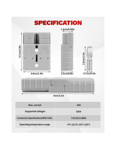 Conector Rápido de Batería OXDFK 50A-600V 6PCS Cables de Salto 2