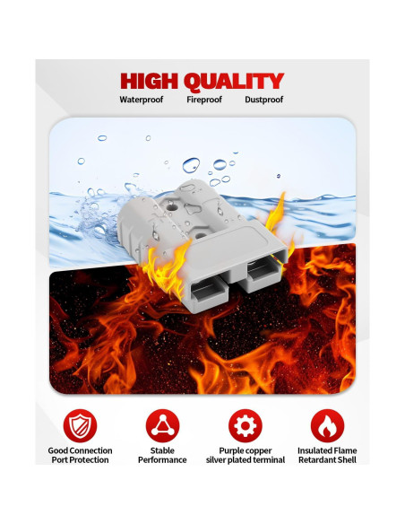 Conector Rápido de Batería OXDFK 50A-600V 6PCS Cables de Salto