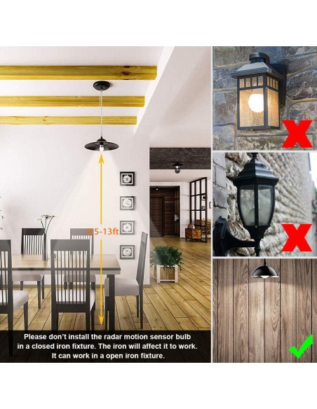 Bombilla LED LUXON 5W con Sensor de Movimiento E26 2700K