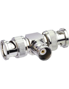 Adaptador Tee BNC Eightwood hembra a doble macho 3 vías 2