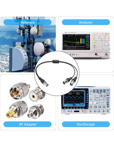 Cable Divisor BNC Macho a Doble BNC Macho YACSEJAO 40cm