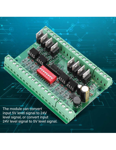 Convertidor de Nivel Lógico 8 Canales Jectse 5V-24V NPN/PNP