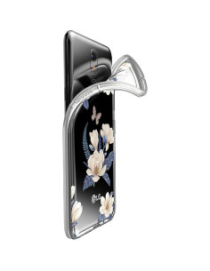 Funda Protectora Transparente TPU para LG Aristo 2/3 - Flor Blanca 2