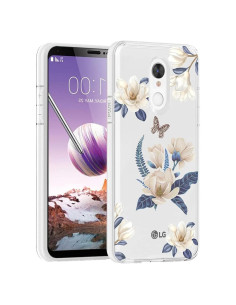 Funda Protectora TPU para LG Stylo 4/4 Plus/Q Stylus - Flor Blanca