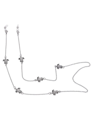 Cadena Lanyard KAI Top para Gafas y Mascarillas Plateada