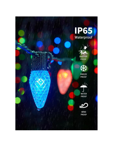 Luces LED de Navidad Minetom C9 150 RGB 30.18m Inteligentes