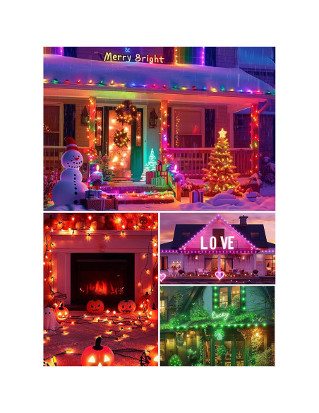 Luces LED de Navidad Minetom C9 150 RGB 30.18m Inteligentes