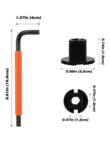 Juego de Herramientas para Eje de Bicicleta Oumers - 15mm, 16mm