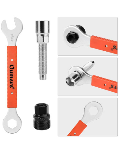 Juego de Herramientas para Eje de Bicicleta Oumers - 15mm, 16mm