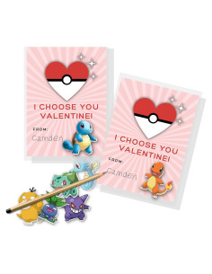 Paquete de San Valentín Lashicorn - 30 Tarjetas y Pegatinas