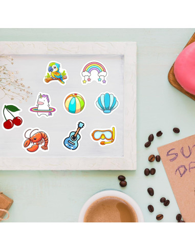 100 Stickers de Caricaturas Lindas Bolcguri - Impermeables