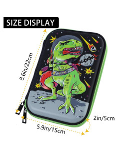 Estuche de Dinosaurio SOOCUTE para Niños - Organizador Escolar 2