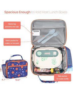 Bolsa de Almuerzo Aislada BrainyBees Baloncesto Azul 6L 2