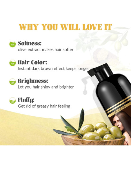 Champú para Teñir Cabello Negro YOURTONE 500ml - Cubre Canas