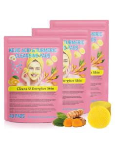 Almohadillas Exfoliantes NIFEISHI de Cúrcuma 120pcs con Vitamina B5