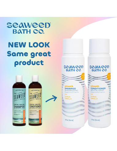 Juego de Champú y Acondicionador Seaweed Bath Co. 340g - Suave Vainilla Cítrica