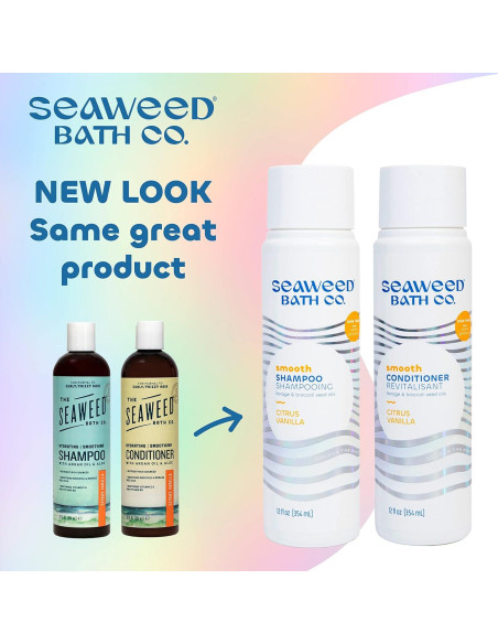 Juego de Champú y Acondicionador Seaweed Bath Co. 340g - Suave Vainilla Cítrica