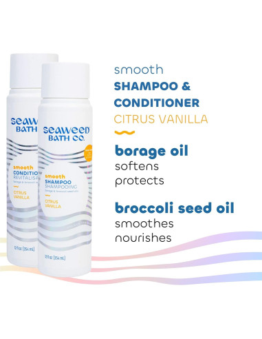 Juego de Champú y Acondicionador Seaweed Bath Co. 340g - Suave Vainilla Cítrica