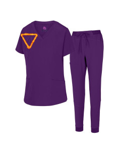 Conjunto de Scrubs para Mujeres M&M SCRUBS Talla Grande Berenjena