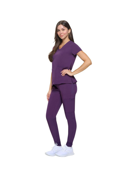 Conjunto de Scrubs Jogger Esenciales para Mujeres Uniformes Naturales