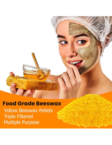 Gránulos de Cera de Abeja Amarilla WuNa 2.25 kg Grado Alimenticio