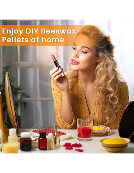 Gránulos de Cera de Abeja Amarilla WuNa 2.25 kg Grado Alimenticio