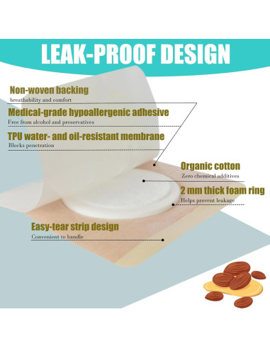 120 Parches Desechables de Aceite de Ricino GOOPRAD 8x8cm