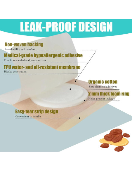 120 Parches Desechables de Aceite de Ricino GOOPRAD 8x8cm