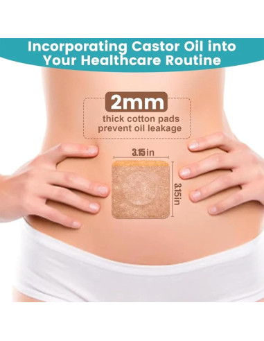 120 Parches Desechables de Aceite de Ricino GOOPRAD 8x8cm