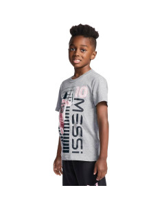 Camiseta de Manga Corta Messi para Niños - Gris Melange, Talla 10-12 2