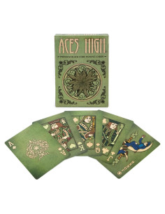 Mazo de Cartas Brybelly Aces High Verde Premium 54 Piezas