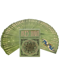 Mazo de Cartas Brybelly Aces High Verde Premium 54 Piezas 2