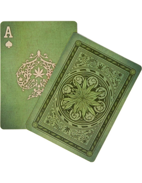 Mazo de Cartas Brybelly Aces High Verde Premium 54 Piezas