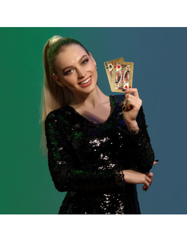 4 Barajas de Cartas de Juego Impermeables KKONHII 57x87mm