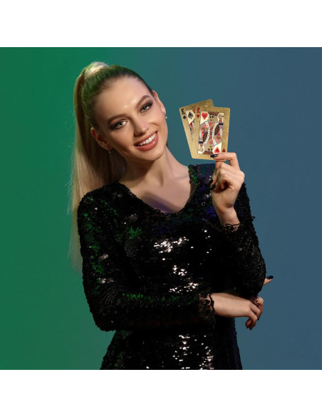 4 Barajas de Cartas de Juego Impermeables KKONHII 57x87mm