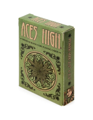 Mazo de Cartas Brybelly Aces High Verde Premium 54 Piezas