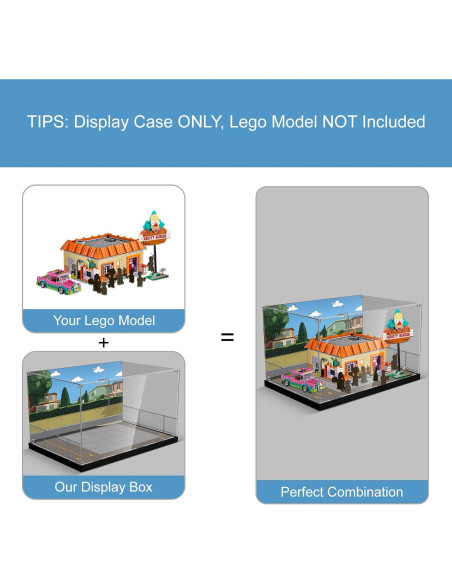 Caja de Exhibición Acrílica NAOCARD para Lego Los Simpsons Krusty Burger