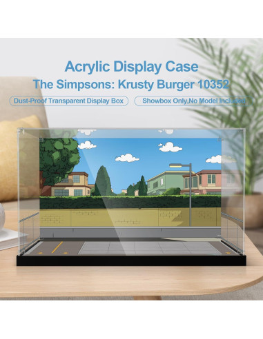 Caja de Exhibición Acrílica NAOCARD para Lego Los Simpsons Krusty Burger