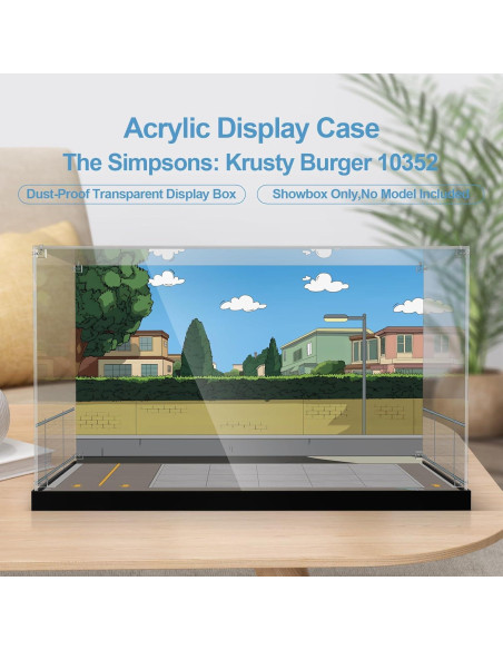 Caja de Exhibición Acrílica NAOCARD para Lego Los Simpsons Krusty Burger