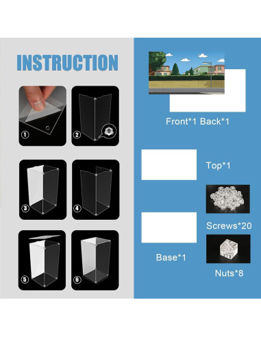 Caja de Exhibición Acrílica NAOCARD para Lego Los Simpsons Krusty Burger