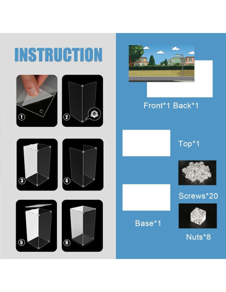 Caja de Exhibición Acrílica NAOCARD para Lego Los Simpsons Krusty Burger