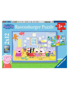 Puzzle Ravensburger Peppa Pig 2 x 12 Piezas 26 x 18 cm