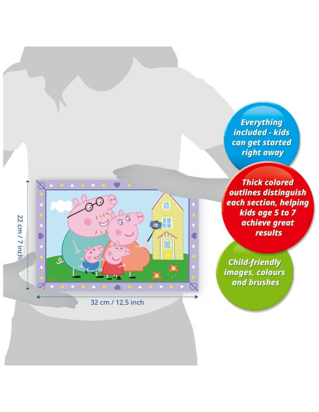 Kit de Pintura por Números Ravensburger Peppa Pig 33.5x23.1cm