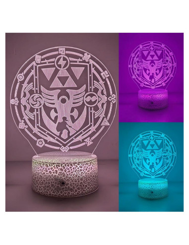 Luz Nocturna 3D Legend of Zelda Mzcyfuy Control Remoto 16 Colores