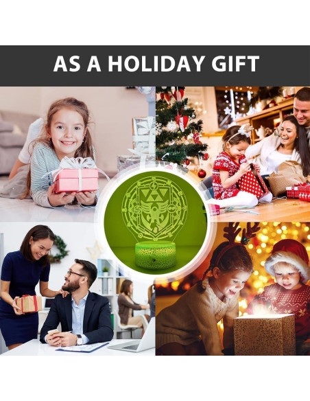 Luz Nocturna 3D Legend of Zelda Mzcyfuy Control Remoto 16 Colores