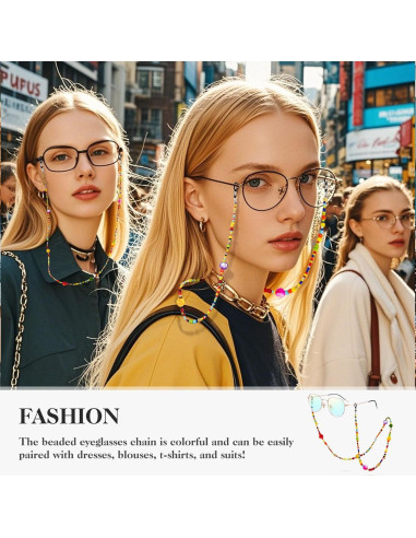 Cadena de Gafas Elegante con Perlas para Mujeres 74.93 cm